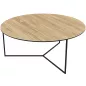 VENEZIA│Table basse Ø 90 x 38 cm│Piétement acier laqué noir mat │Coloris à choix