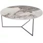 VENEZIA│Table basse Ø 90 x 38 cm│Piétement acier laqué noir mat │Coloris à choix