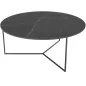 VENEZIA│Table basse Ø 90 x 38 cm│Piétement acier laqué noir mat │Coloris à choix VENEZIA│Table basse Ø 90 x 38 cm│Piétement acier laqué noir mat │Coloris à choix