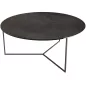 VENEZIA│Table basse Ø 90 x 38 cm│Piétement acier laqué noir mat │Coloris à choix