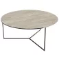 VENEZIA│Table basse Ø 90 x 38 cm│Piétement acier laqué noir mat │Coloris à choix