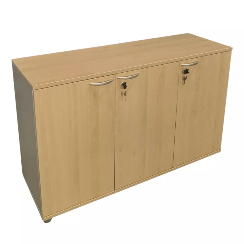 SANMA│Armoire L 120 cm - 3 portes │Chêne Clair / Gris aluminium SANMA│Armoire L 120 cm - 3 portes │Chêne Clair / Gris aluminium