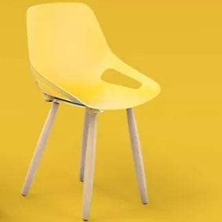 ROSALIE│Chaise 4 pieds bois hêtre│Assise PVC│Coloris à choix