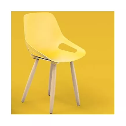 ROSALIE│Chaise 4 pieds bois hêtre│Assise PVC│Coloris à choix