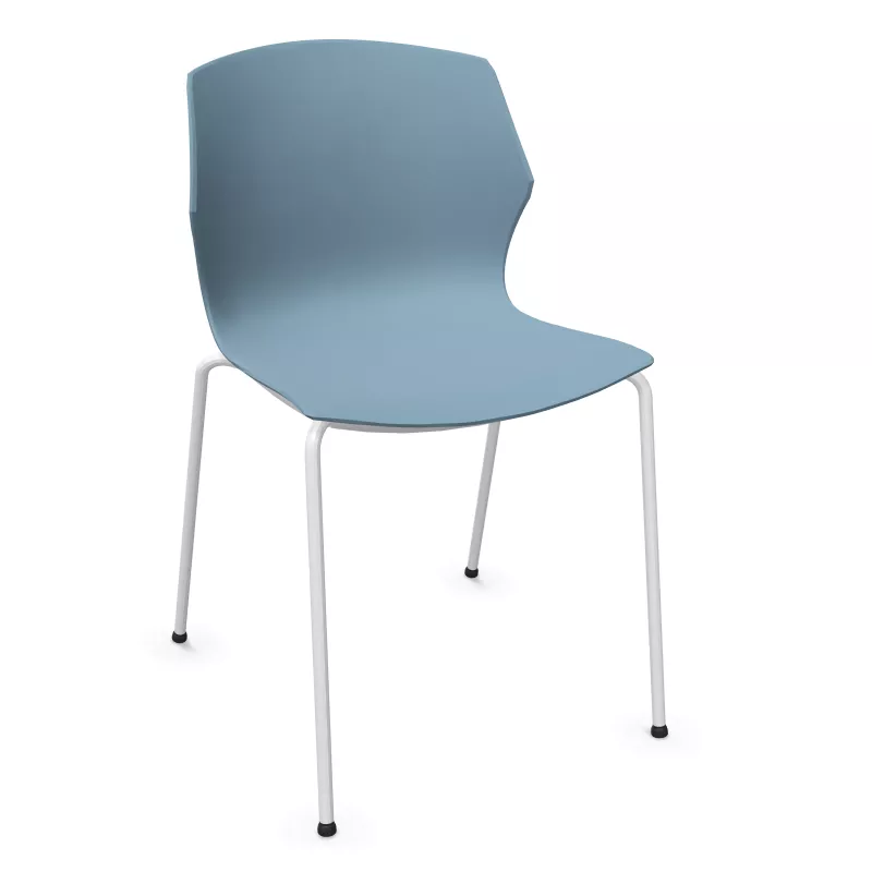 MY FRILL│Chaise Monocoque│4 pieds acier blanc│Coloris à choix