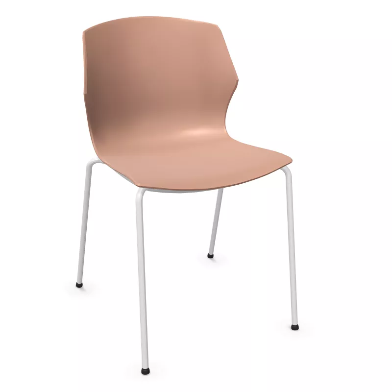 MY FRILL│Chaise Monocoque│4 pieds acier blanc│Coloris à choix