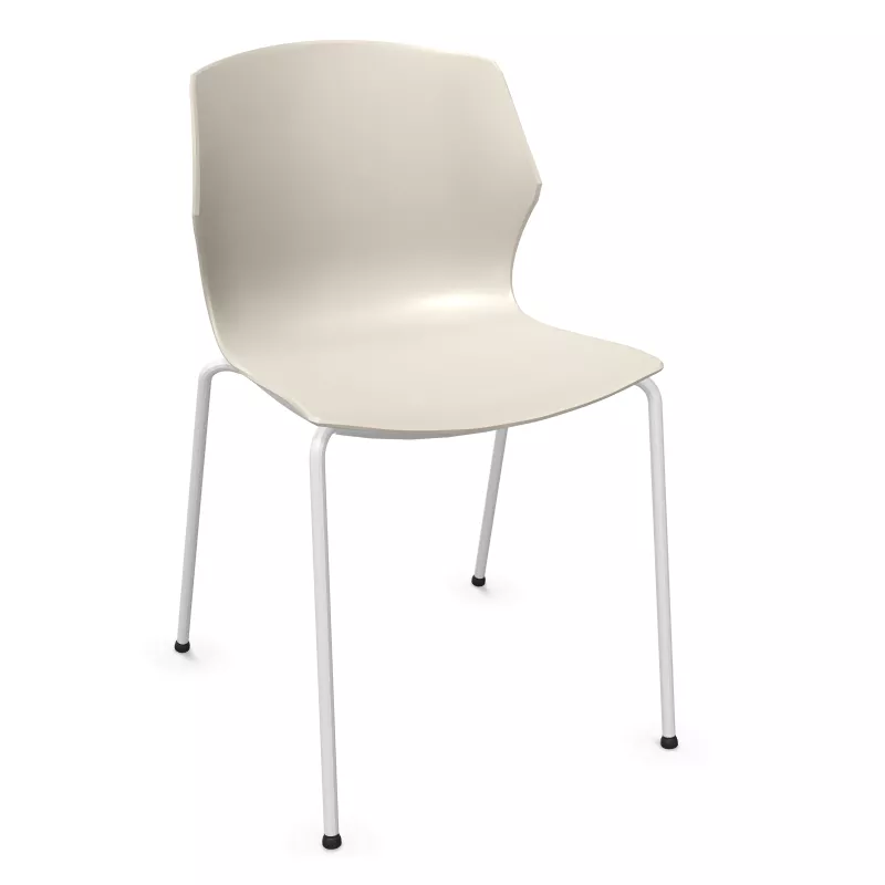 MY FRILL│Chaise Monocoque│4 pieds acier blanc│Coloris à choix