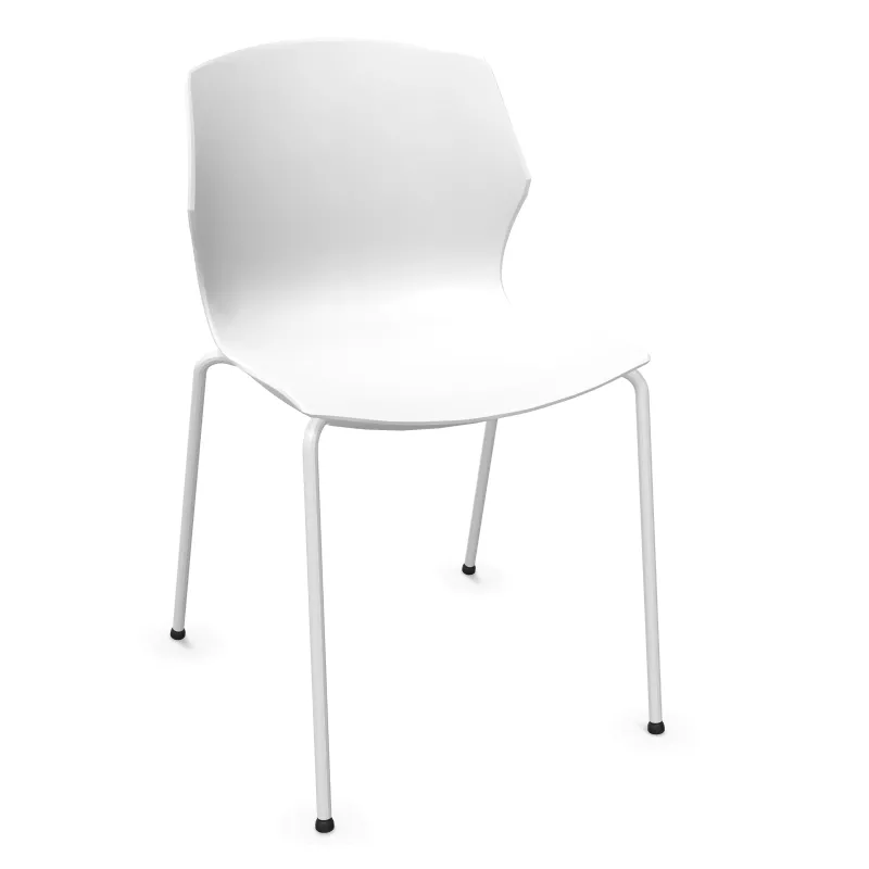 MY FRILL│Chaise Monocoque│4 pieds acier blanc│Coloris à choix