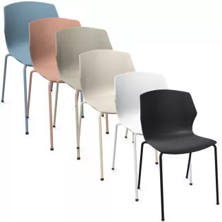 MY FRILL│Chaise Monocoque│4 pieds acier assortis│Coloris à choix