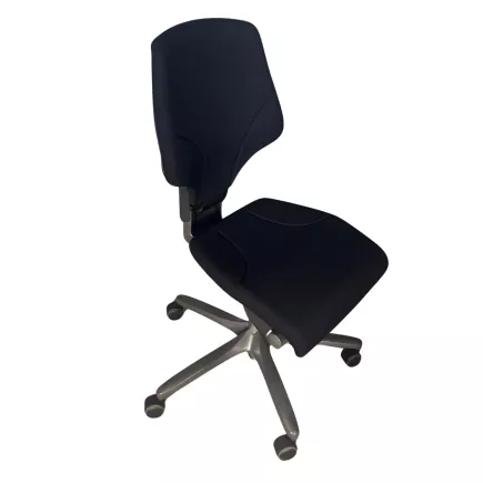GIROFLEX®│Fauteuil modèle 64-3078│dossier bas│Tissu noir neuf