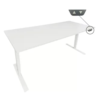 LISTA LO│Bureau électrique L 180xp80│Goulotte│Blanc