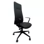 ALTURA EXPO│Fauteuil de direction cuir - Dossier Haut - têtière intégrée│Noir