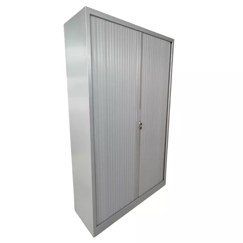 ARIV│Armoire rideau L120xH198 cm│Gris aluminium