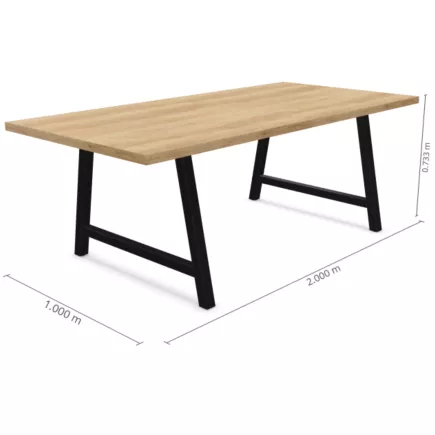 COHESION│Table Conférence L200xP100│38 mm│8-10 personnes