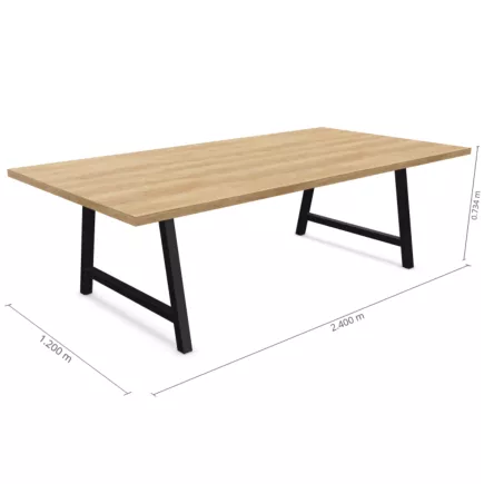 COHESION│Table Conférence L240xP120│38 mm│10-12 personnes