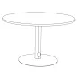 ENSEMBLE│Table ronde pied central│100 cm│ 3-4 personnes ENSEMBLE│Table ronde pied central│100 cm│ 3-4 personnes