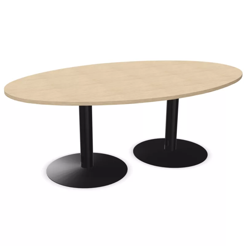 ENSEMBLE│Table ovale│L200xP120│2 pieds│6-8 personnes