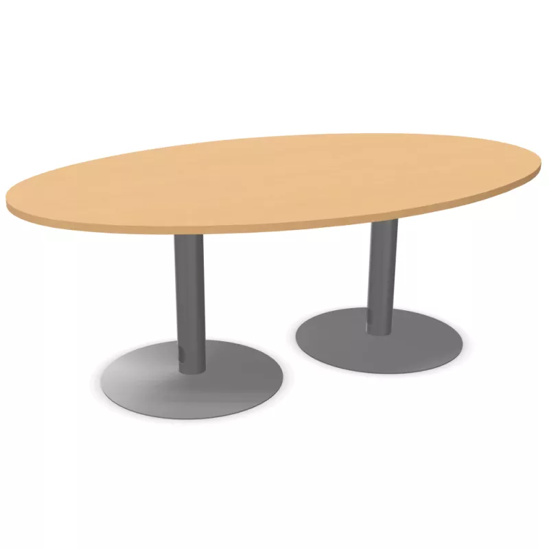 ENSEMBLE│Table ovale│L200xP120│2 pieds│6-8 personnes