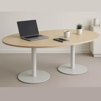 ENSEMBLE│Table ovale│L200xP120│2 pieds│6-8 personnes