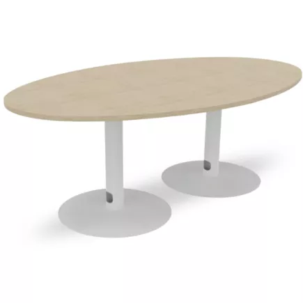 ENSEMBLE│Table ovale│L200xP120│2 pieds│6-8 personnes