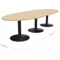 ENSEMBLE│Table ovale│L325xP120│3 pieds│10-12 personnes ENSEMBLE│Table ovale│L325xP120│3 pieds│10-12 personnes