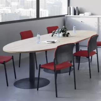 ENSEMBLE│Table ovale│L325xP120│3 pieds│10-12 personnes