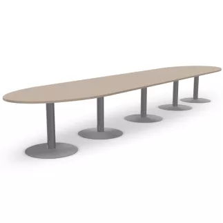 ENSEMBLE│Table ovale│L575xP120│5 pieds│18-22 personnes