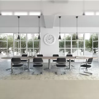 ENSEMBLE│Table ovale│L575xP120│5 pieds│18-22 personnes