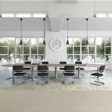 ENSEMBLE│Table ovale│L575xP120│5 pieds│18-22 personnes