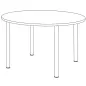 ENSEMBLE│Table ronde 4 pieds│120 cm│ 4 personnes ENSEMBLE│Table ronde 4 pieds│120 cm│ 4 personnes