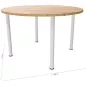 ENSEMBLE│Table ronde 4 pieds│120 cm│ 4 personnes ENSEMBLE│Table ronde 4 pieds│120 cm│ 4 personnes