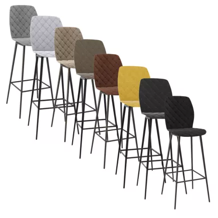 VEGAS │Tabouret H110 cm- Assise pivotante H75 cm│Tissus à choix