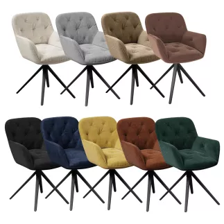 CHARLESTON│Siège accueil-conférence-repas│Assise pivotante avec rappel