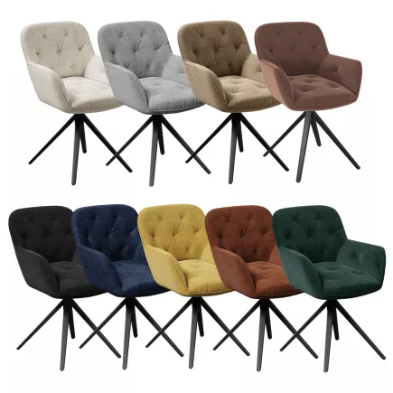 CHARLESTON│Siège accueil-conférence-repas│Assise pivotante avec rappel