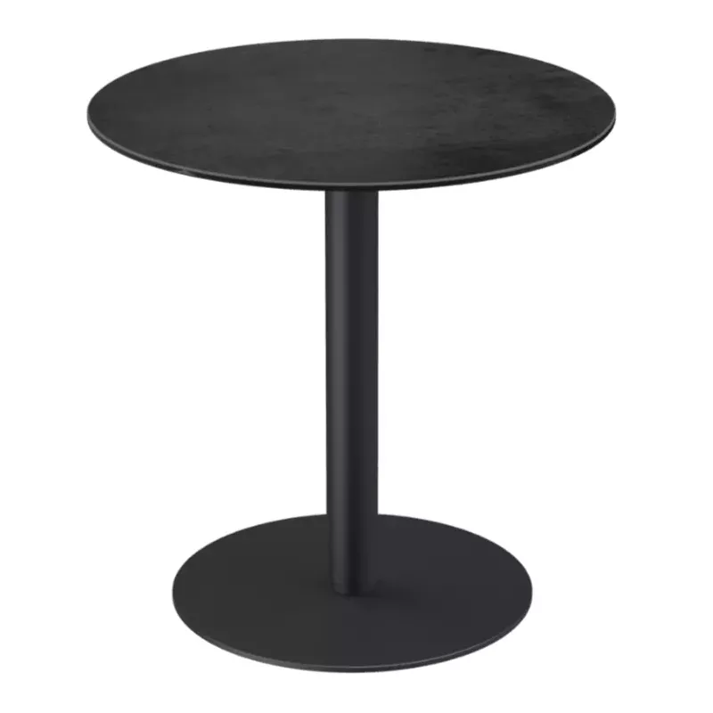 ORLANDO LIFT │Table hauteur 76-110 cm ronde Ø 75 │Piètement acier laqué noir mat│Coloris à choix