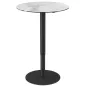 ORLANDO LIFT │Table hauteur 76-110 cm ronde Ø 75 │Piètement acier laqué noir mat│Coloris à choix