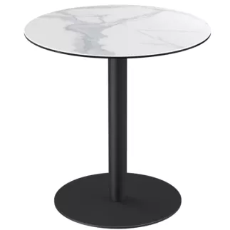 ORLANDO LIFT │Table ronde Ø 75 │Piètement acier laqué noir mat│Coloris à choix