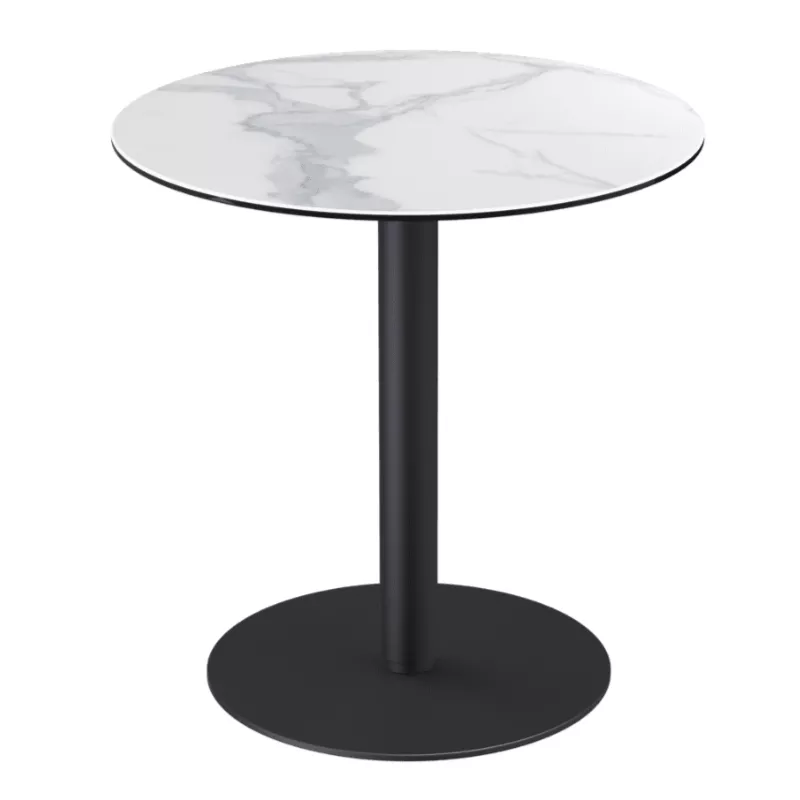 ORLANDO LIFT │Table hauteur 76-110 cm ronde Ø 75 │Piètement acier laqué noir mat│Coloris à choix