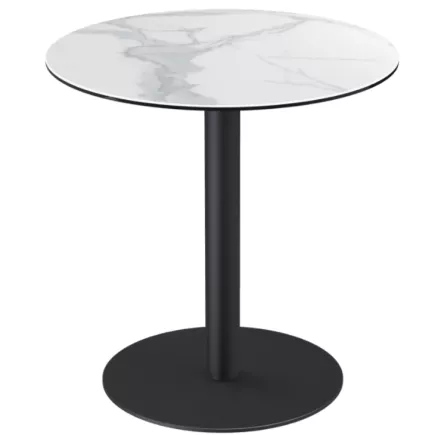 ORLANDO LIFT │Table hauteur réglable ronde Ø 75 │Piètement acier laqué noir mat│Coloris à choix