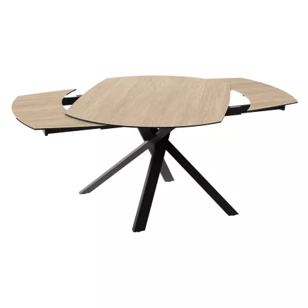 copy of KHEOPS │Table extensible 120/180cm│Pieds en acier laqué noir mat│Coloris à choix