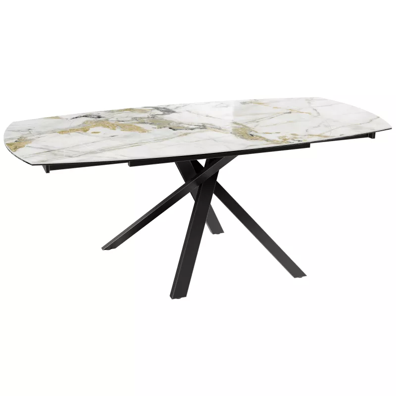 copy of KHEOPS │Table extensible 120/180cm│Pieds en acier laqué noir mat│Coloris à choix