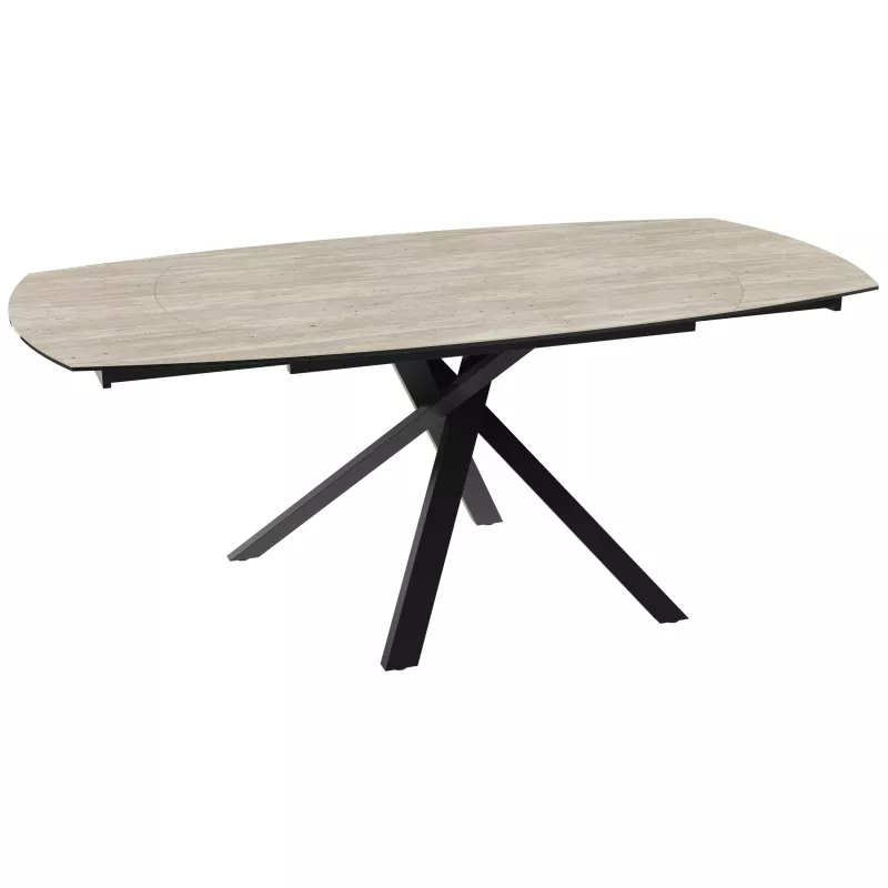 copy of KHEOPS │Table extensible 120/180cm│Pieds en acier laqué noir mat│Coloris à choix