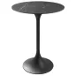 DIABOLO│Table ronde ø75 x H100 cm│Plateau marbre à choix/Piétement noir mat
