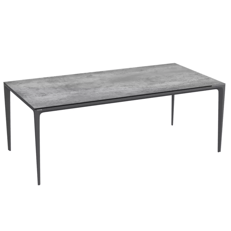 MALLORCA │Table rectangulaire 200x100 cm│Piètement Anthracite│Coloris à choix