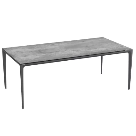 MALLORCA │Table rectangulaire 200x100 cm│Piètement Anthracite│Coloris à choix