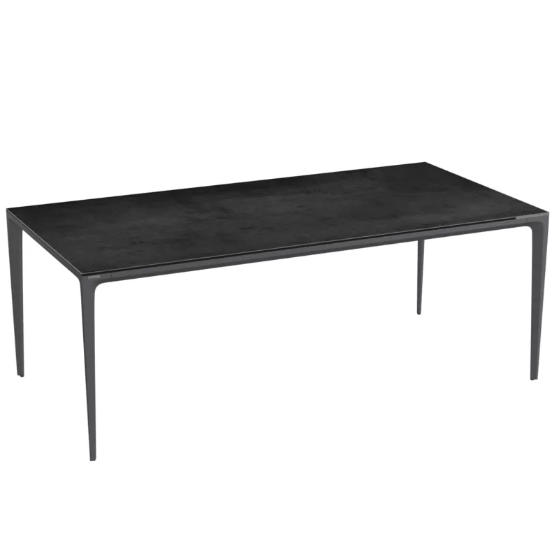 MALLORCA │Table rectangulaire 200x100 cm│Piètement Anthracite│Coloris à choix