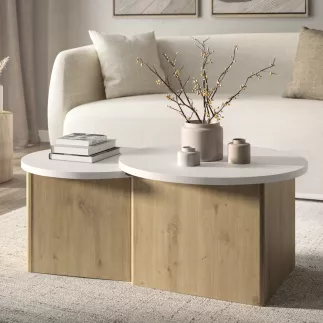 ECLYPSE│Table basse gigogne│60x96xh35/38 cm