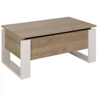 DENVER│Table basse relevante "Up&Down"│52x90xh40/52 cm│Chêne blond