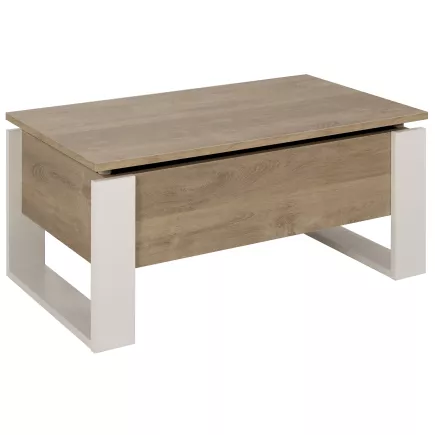 DENVER│Table basse relevante "Up&Down"│52x90xh40/52 cm│Chêne blond