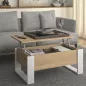 DENVER│Table basse relevante "Up&Down"│52x90xh40/52 cm│Chêne blond